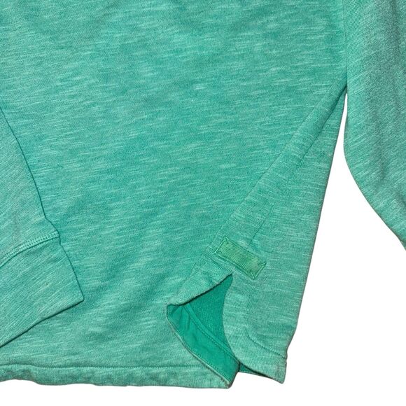 THE BLACK DOG Chappy Cowl Neck Pullover Sweatshirt S Teal Heather Drawstring MV - Picture 4 of 8